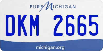 MI license plate DKM2665