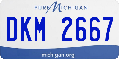 MI license plate DKM2667