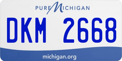 MI license plate DKM2668