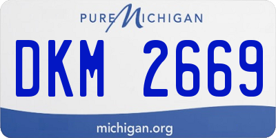 MI license plate DKM2669