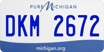 MI license plate DKM2672