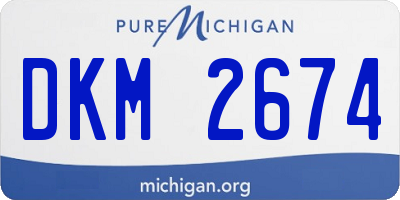 MI license plate DKM2674