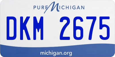 MI license plate DKM2675