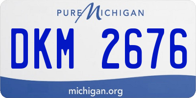 MI license plate DKM2676