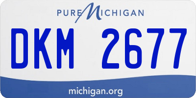 MI license plate DKM2677