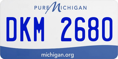 MI license plate DKM2680
