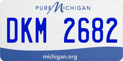 MI license plate DKM2682