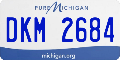 MI license plate DKM2684