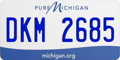 MI license plate DKM2685