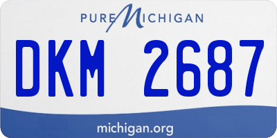 MI license plate DKM2687