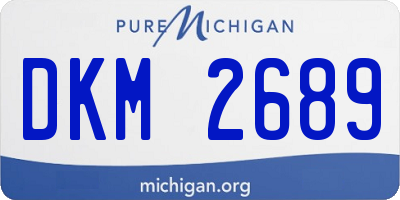 MI license plate DKM2689