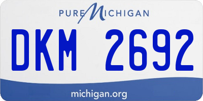 MI license plate DKM2692