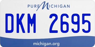 MI license plate DKM2695