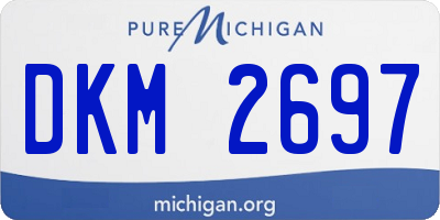 MI license plate DKM2697