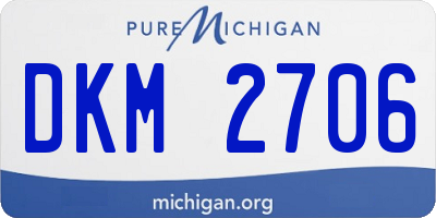 MI license plate DKM2706