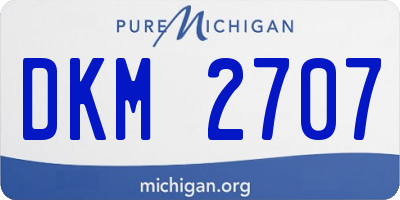 MI license plate DKM2707
