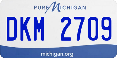 MI license plate DKM2709
