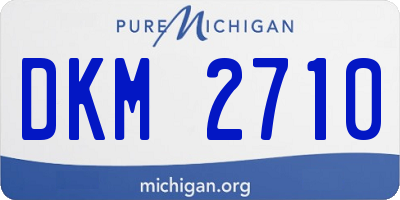 MI license plate DKM2710