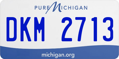 MI license plate DKM2713