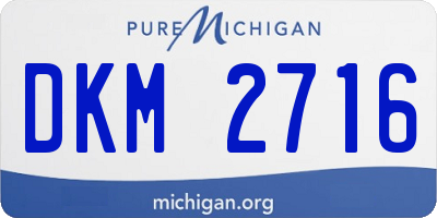 MI license plate DKM2716