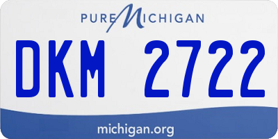 MI license plate DKM2722