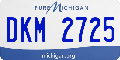 MI license plate DKM2725