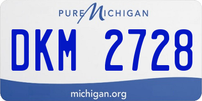 MI license plate DKM2728