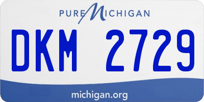 MI license plate DKM2729