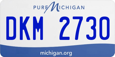MI license plate DKM2730
