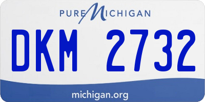 MI license plate DKM2732