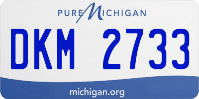 MI license plate DKM2733
