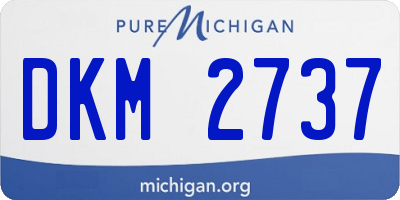 MI license plate DKM2737