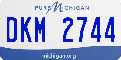 MI license plate DKM2744