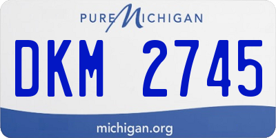 MI license plate DKM2745