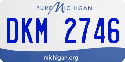 MI license plate DKM2746