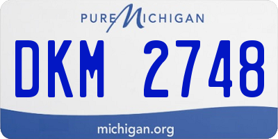 MI license plate DKM2748