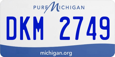 MI license plate DKM2749