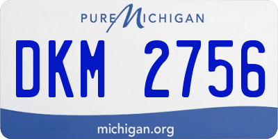 MI license plate DKM2756