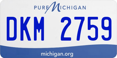 MI license plate DKM2759