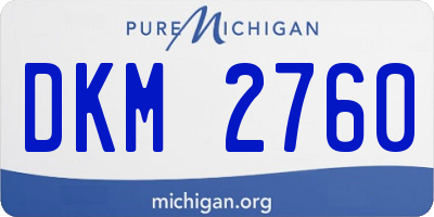MI license plate DKM2760