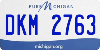 MI license plate DKM2763
