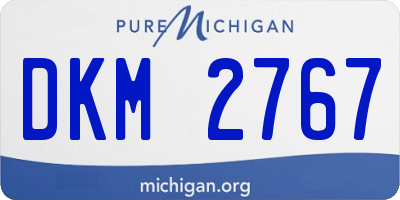 MI license plate DKM2767