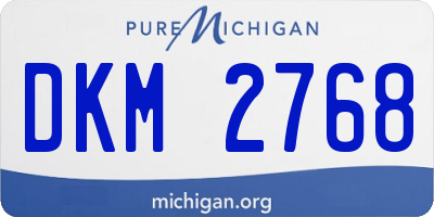 MI license plate DKM2768