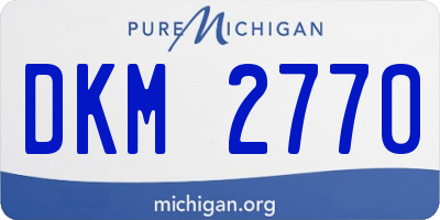 MI license plate DKM2770