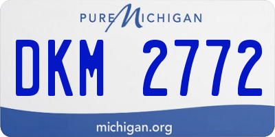 MI license plate DKM2772