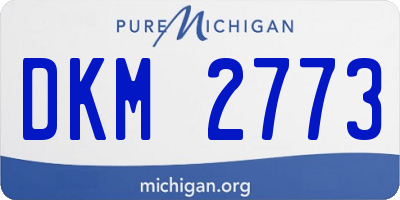 MI license plate DKM2773
