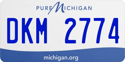 MI license plate DKM2774