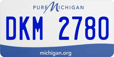 MI license plate DKM2780