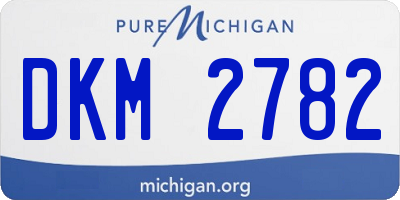 MI license plate DKM2782