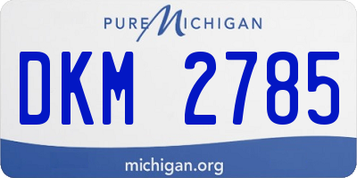 MI license plate DKM2785